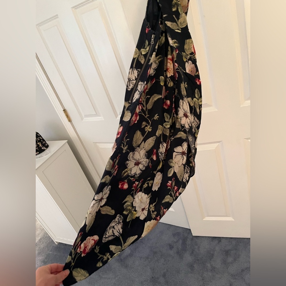 Alice + Olivia Reena Wrap-Effect Matte Satin Dress - Picture 8 of 10